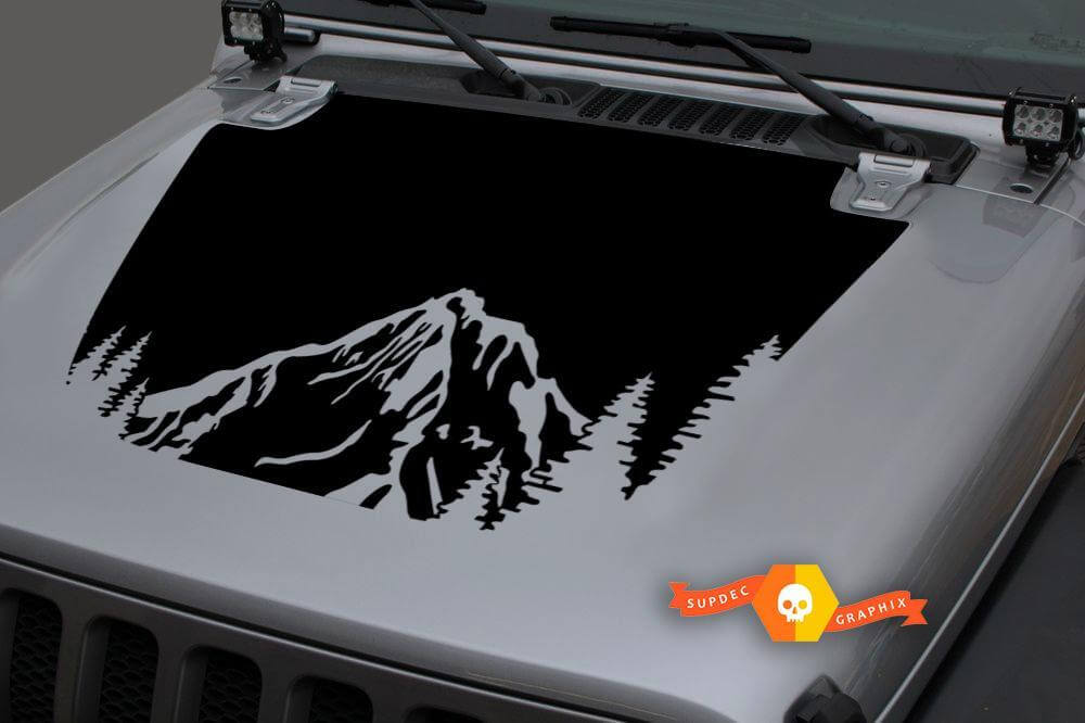 Vinilo adhesivo para capó Mountain para Jeep Wrangler y Gladiator