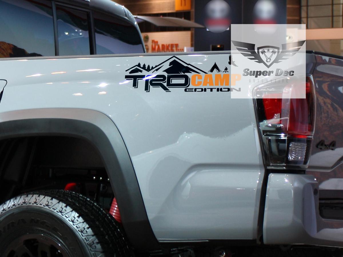 TRD 4x4 PRO Sport Off Road Camp Edition Montañas Bosque Lado Vinilo Pegatinas Calcomanía para Tacoma Tundra 4Runner
