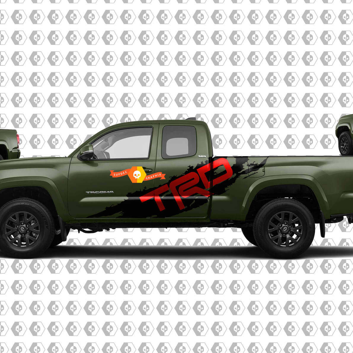 Pegatina Vinilo Lateral Antisalpicaduras de Barro TRD para Toyota Tacoma