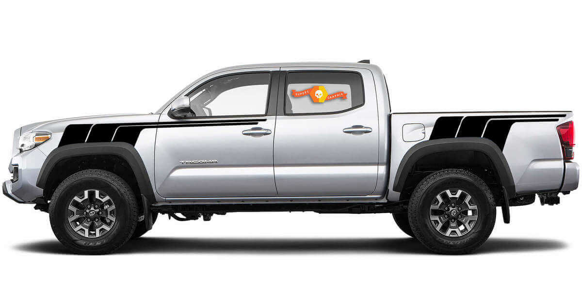 Kit de Calcomanías Vinílicas de Banda Lateral Estilo Retro para Toyota Tacoma Gen 2