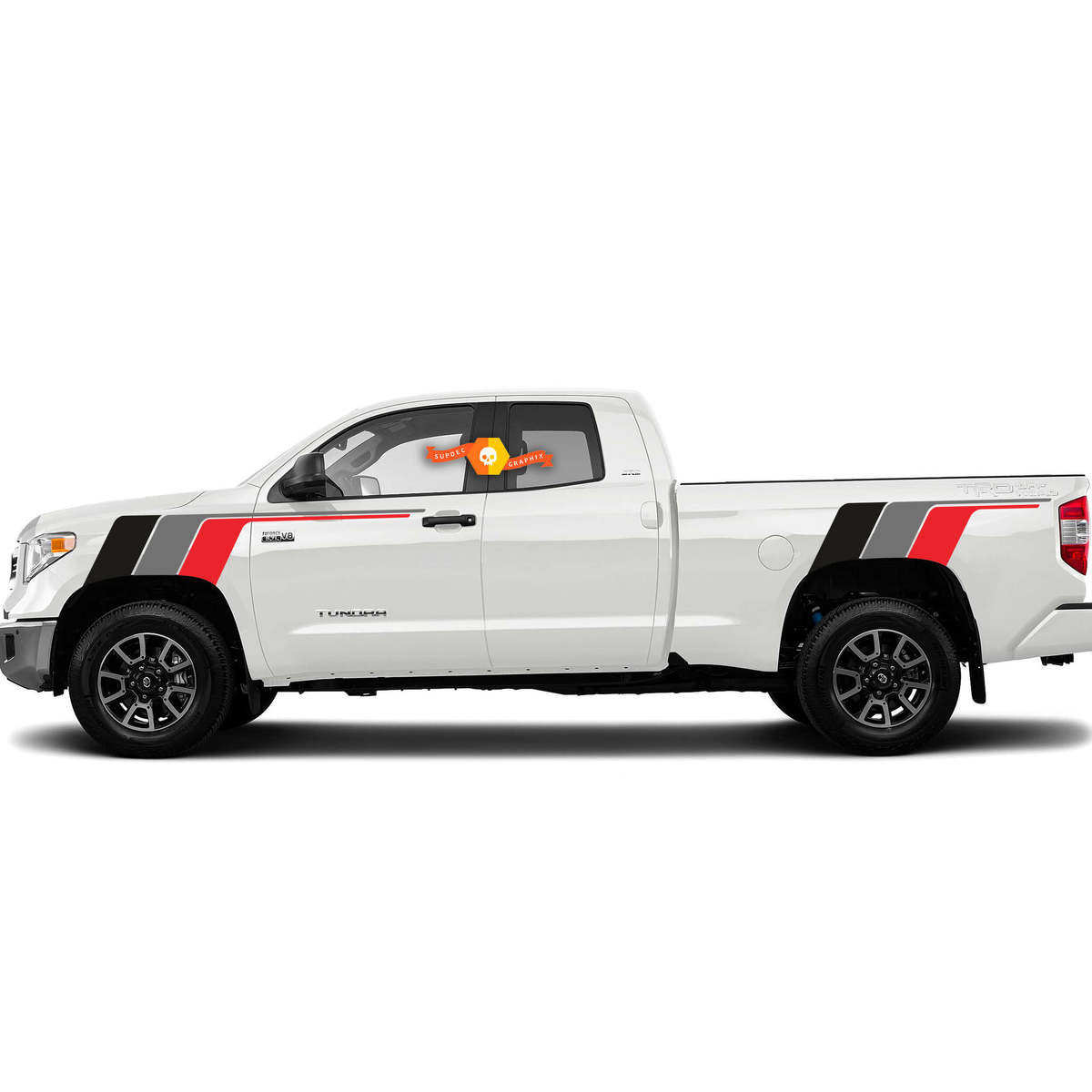 Kit de Toyota Tundra TRD Back To The Future, kit de rayas retro vintage deportivas 4x4 Off Road PRO Sticker Decal
