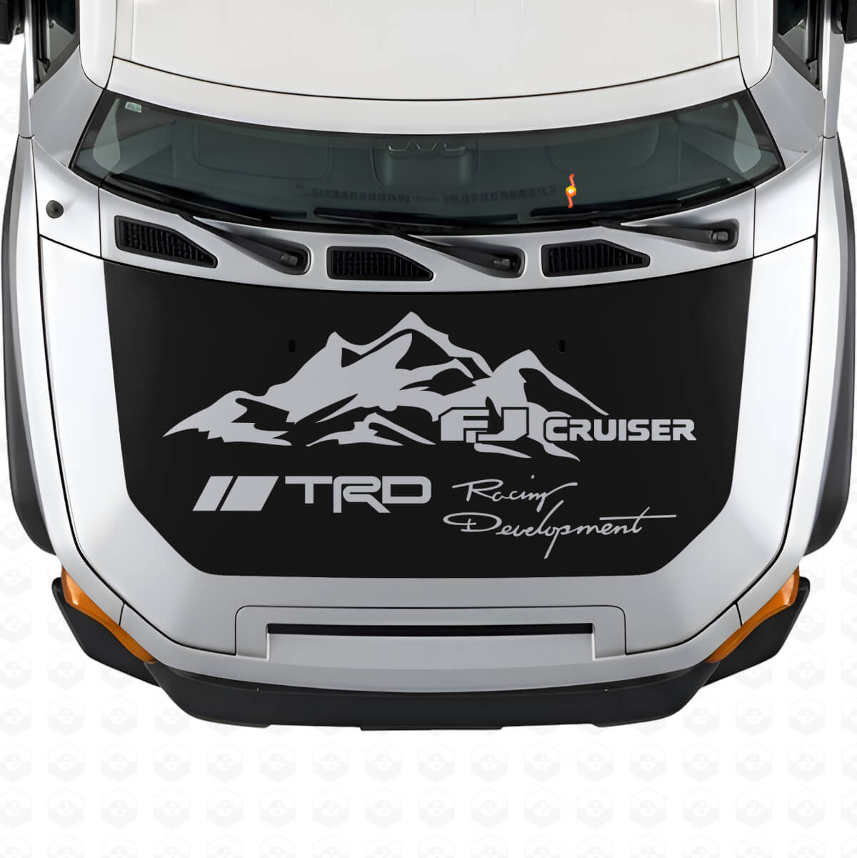 Etiqueta adhesiva de vinilo para capó estilo montaña TRD para Toyota FJ Cruiser