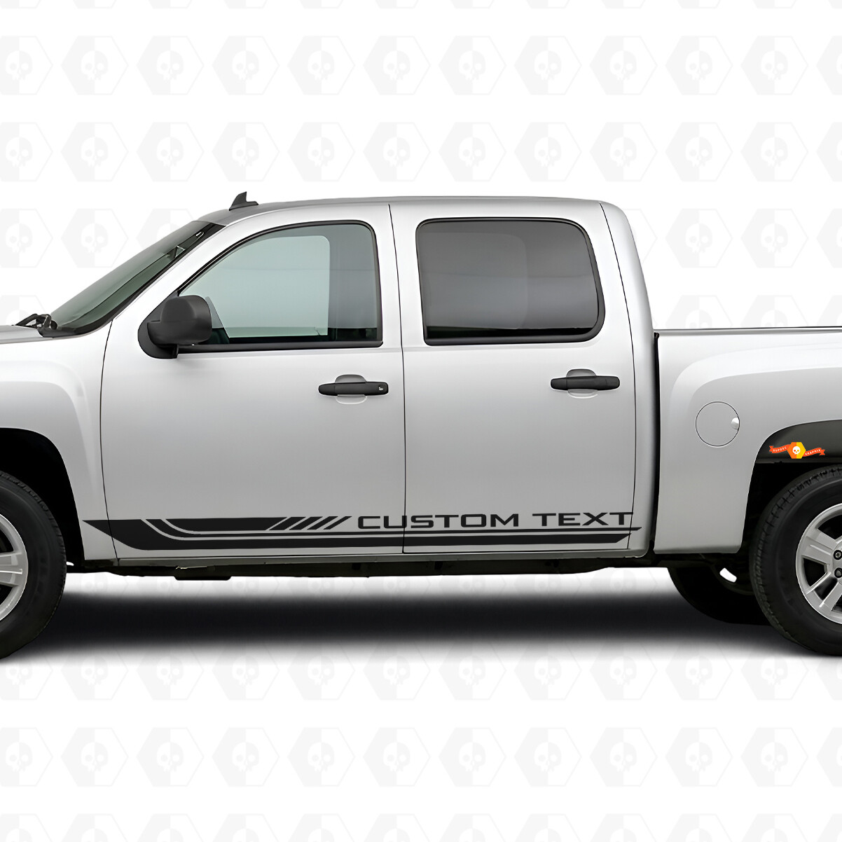 Vinilos Personalizados en Marco de Puerta y Panel de Estribo para Chevrolet Silverado 1500 GMT900 2007-2013
