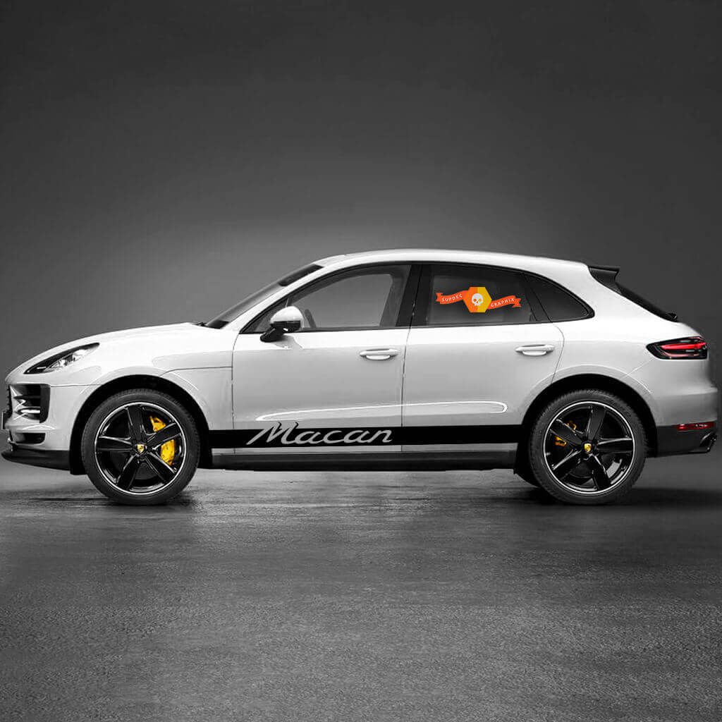 Kit de vinilos de franjas para paneles laterales de carreras para Porsche Macan