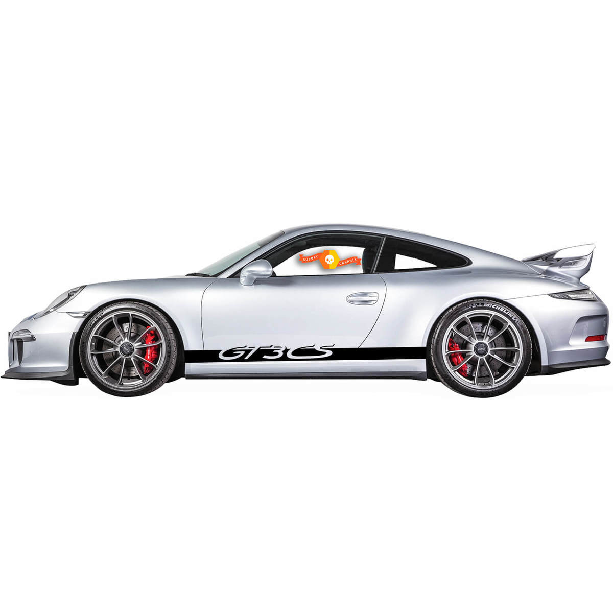 Pegatina de vinilo con franjas y logo GT3 CS para Porsche 911