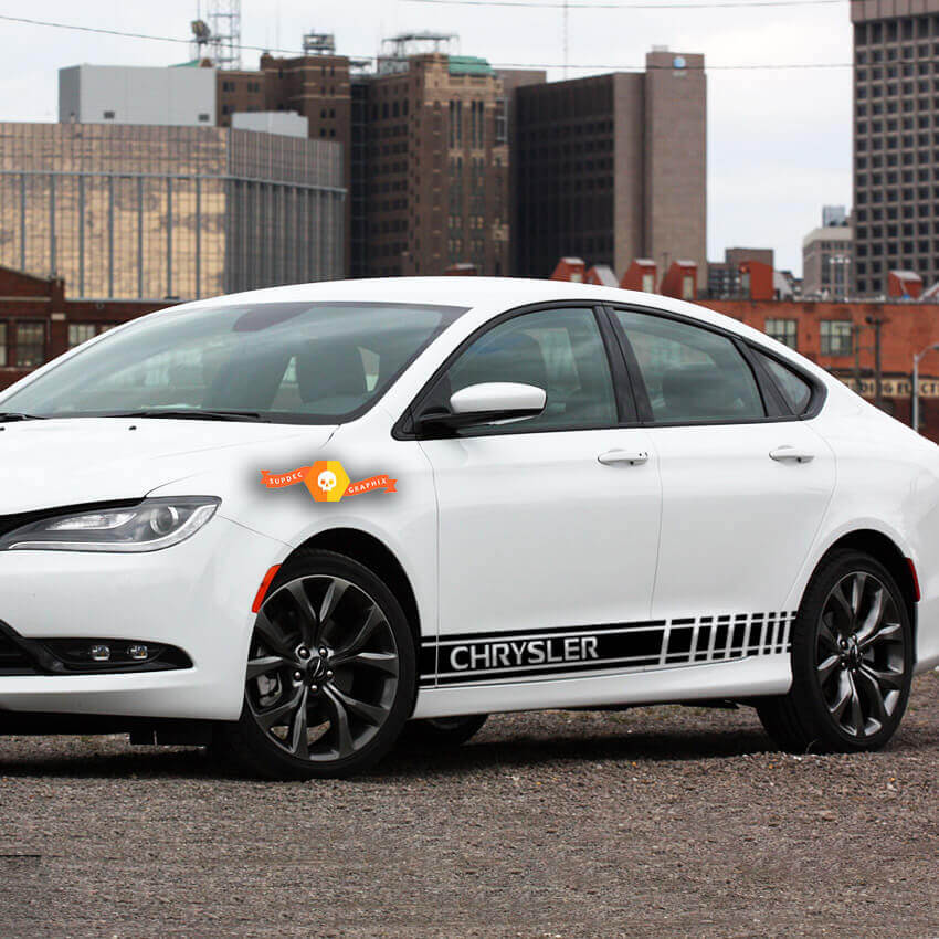 2 pegatinas de vinilo para coche con gráficos de varios colores para Chrysler 200 300
