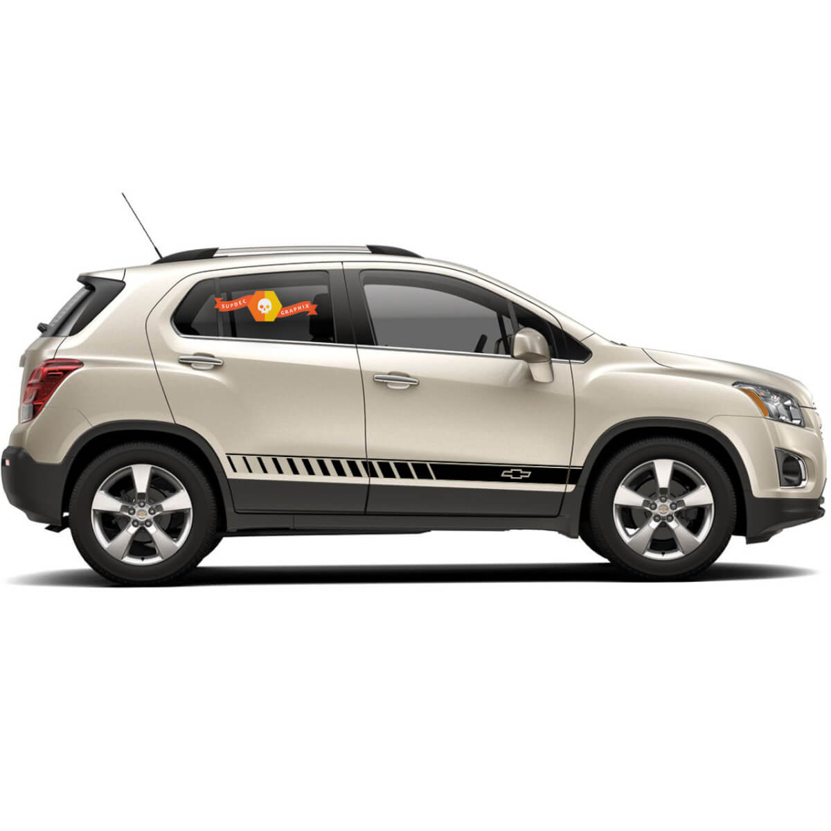 Chevy Trax Side Stripe Graphic Sticker Calcomanía línea de puerta Calcomanía gráfica
