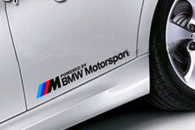 Par de calcomanías laterales de faldón estilo BMW Motorsport para modelos BMW M
