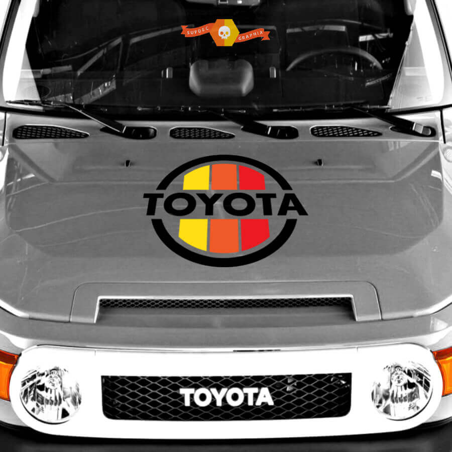 Calcomanía de vinilo para capó con logo estilo vintage para Toyota 4Runner Tacoma FJ Cruiser