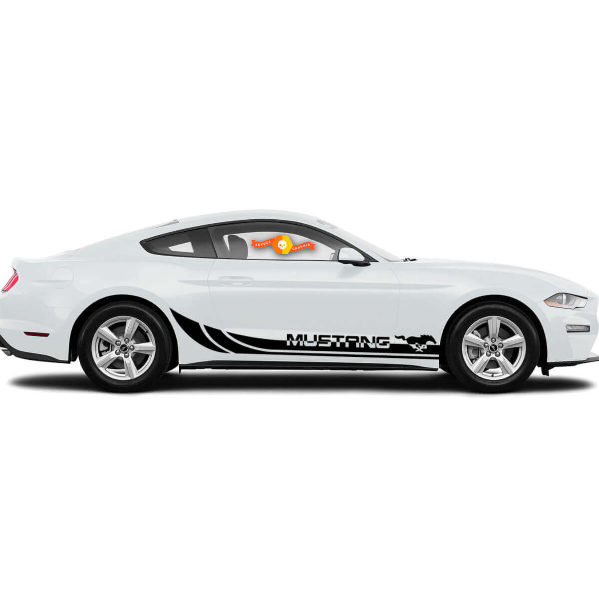 Kit de pegatinas de vinilo lateral Pony Rocker para Musclecar Musclecarmodel