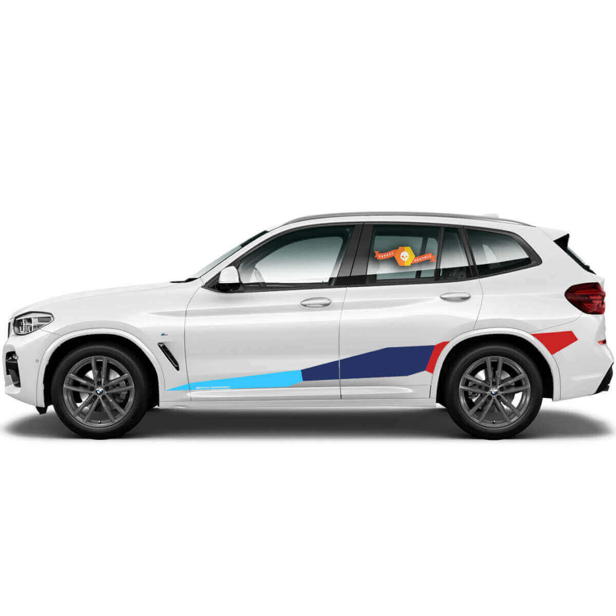 Kit de adhesivos de vinilo de franjas laterales BMW M Performance para BMW X5 X6 G05 G06 F95 F96