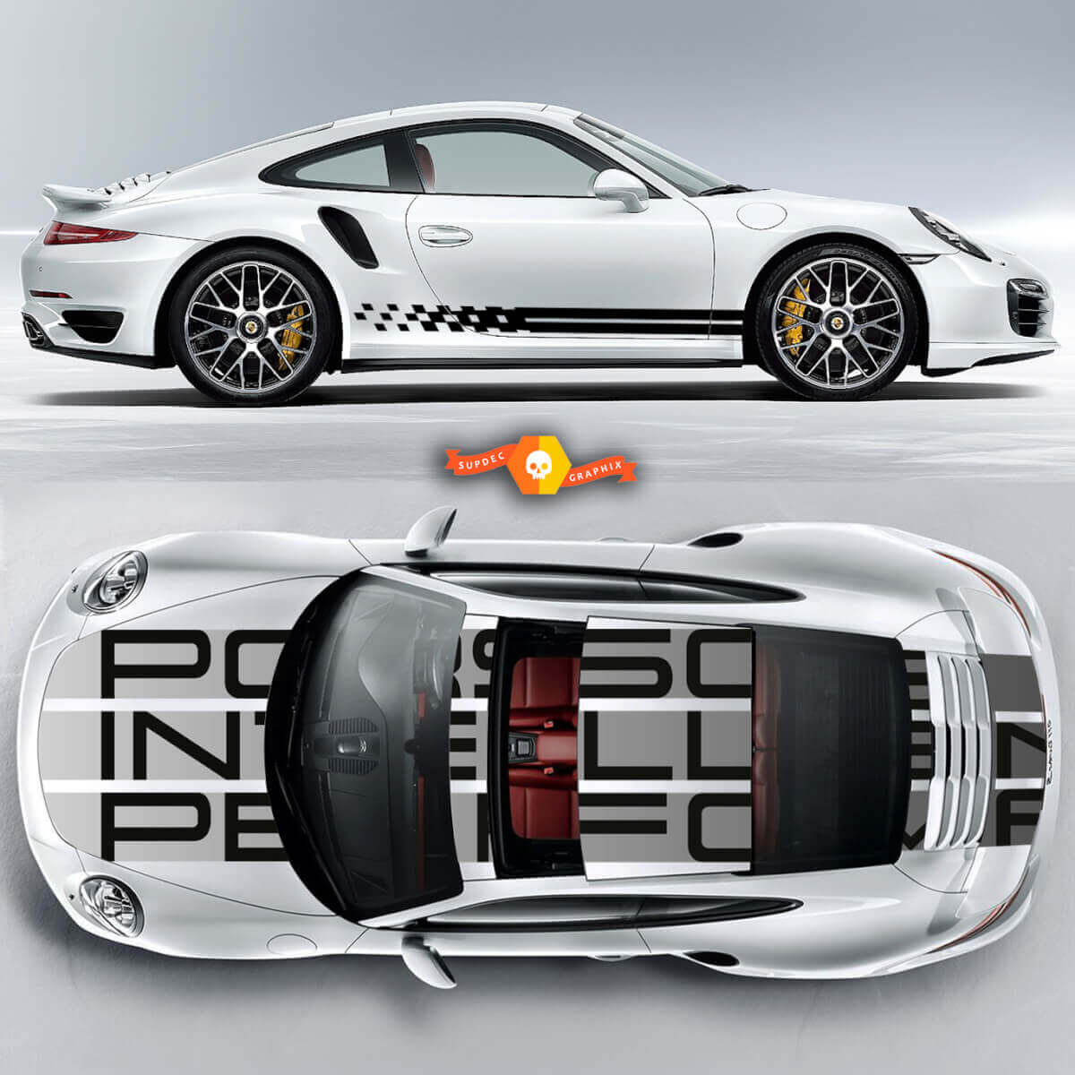 Kit de Vinilo de Rayas de Resistencia para Porsche 911 Carrera
