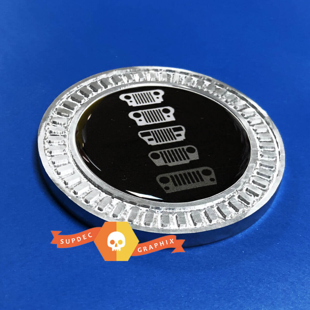 Emblema Placa de Aluminio 3D Evolución Parrilla para Jeep Wrangler