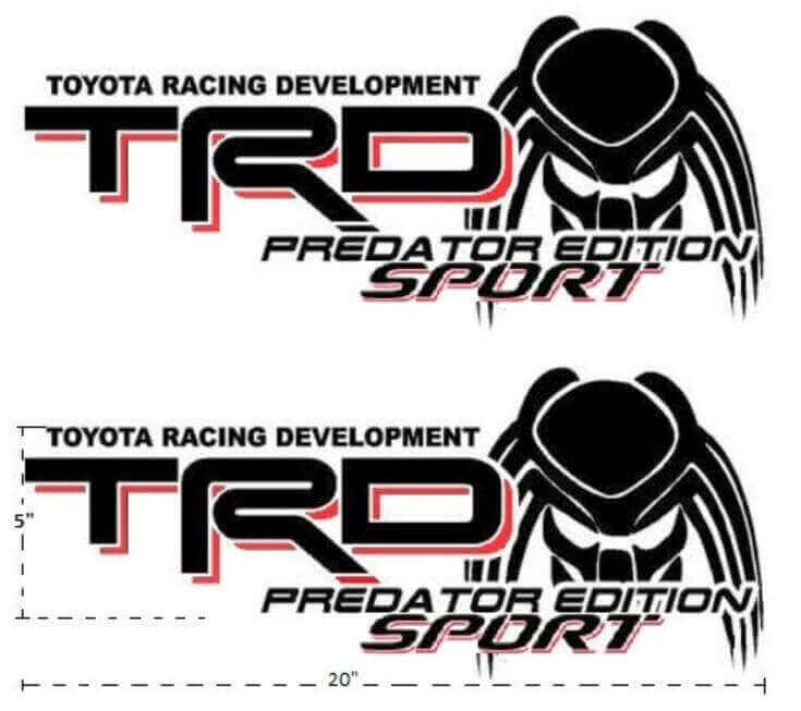Kit de calcomanías laterales traseras deportivas edición TRD Predator para camiones Toyota