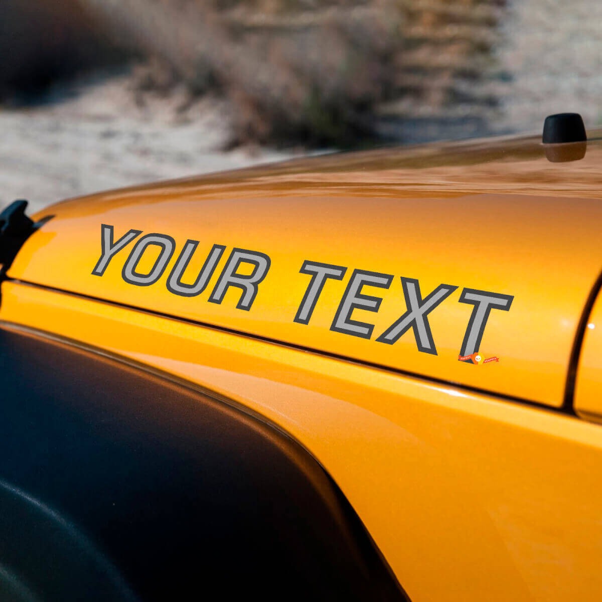 Kit de vinilo con letras contorneadas para capó Jeep Wrangler Rubicon