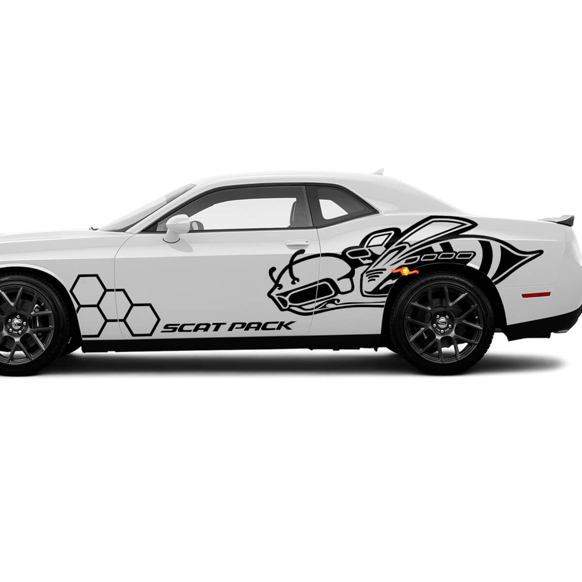 Kit de Calcomanías de Abeja Honeycomb Scat Pack Vinilo Gráfico Pegatina Super Bee para Dodge Challenger
