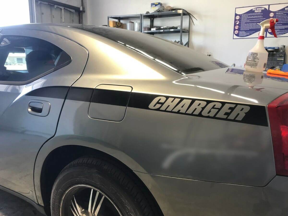Kit de Pegatinas Vinilo con Franjas de Panel Trasero para Dodge Charger 2011-14