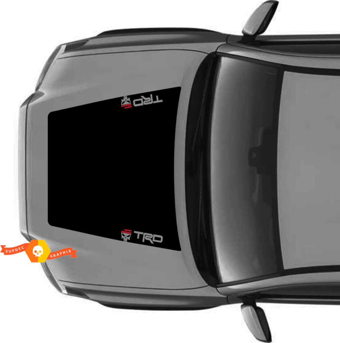 Calcomanía para capó TRD Off Road Style Punisher sin toma de aire para Toyota Tacoma 2016-2020