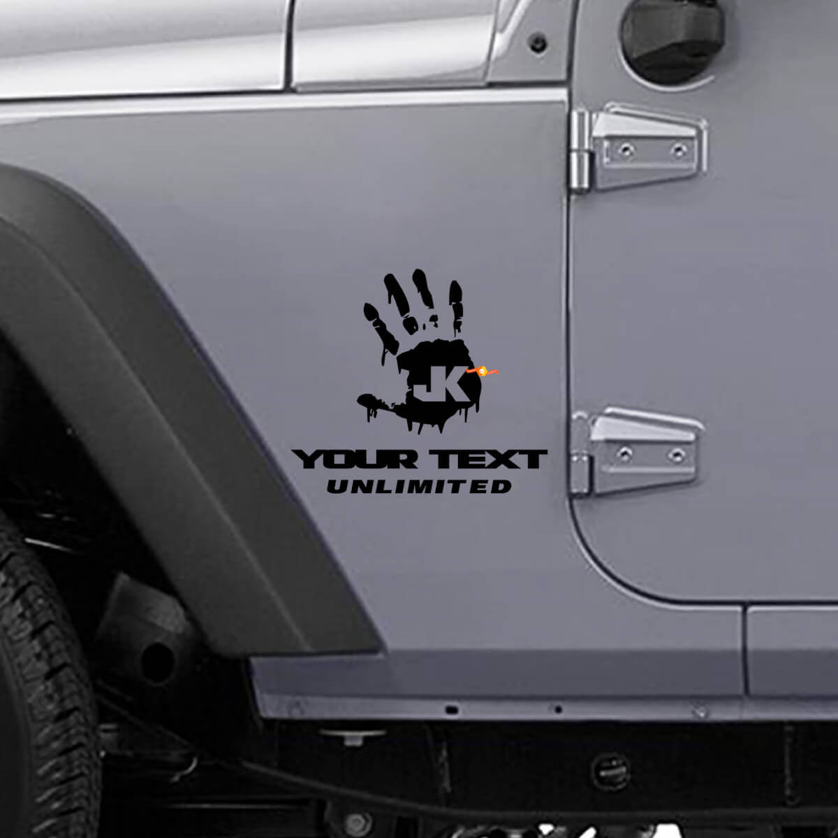 Juego de pegatinas laterales personalizadas de mano zombie para Jeep Wrangler