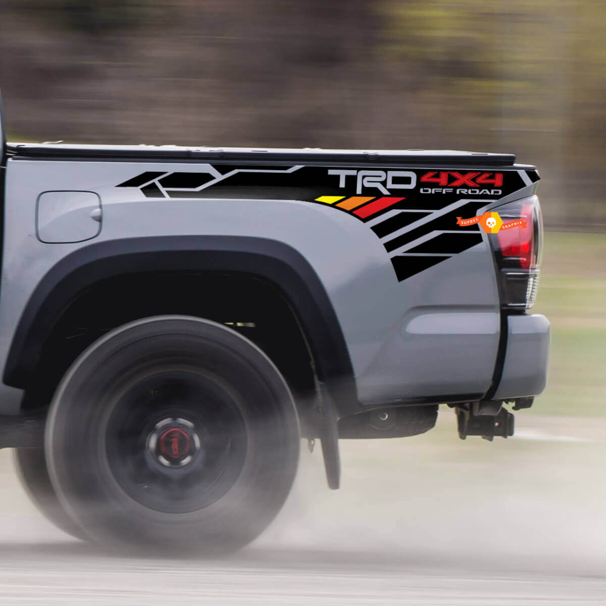 TRD 4x4 Off-Road Mountain Vintage Colors BedSide Side Vinilo Pegatinas Calcomanía para Toyota Tacoma Tundra todos los años
