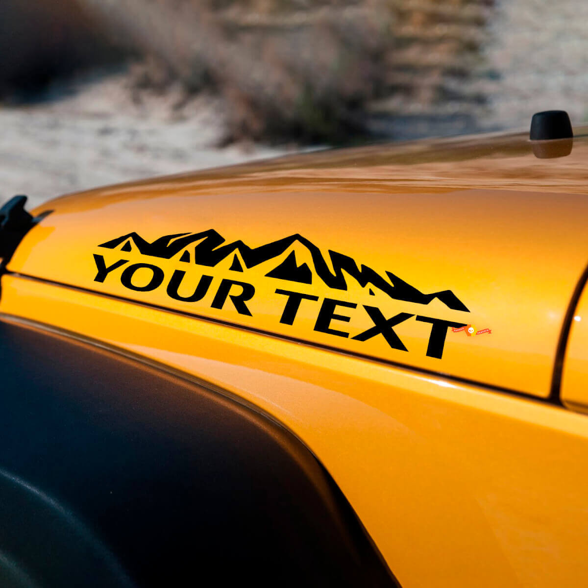 Juego de vinilos personalizados para capó estilo montaña para Jeep Wrangler