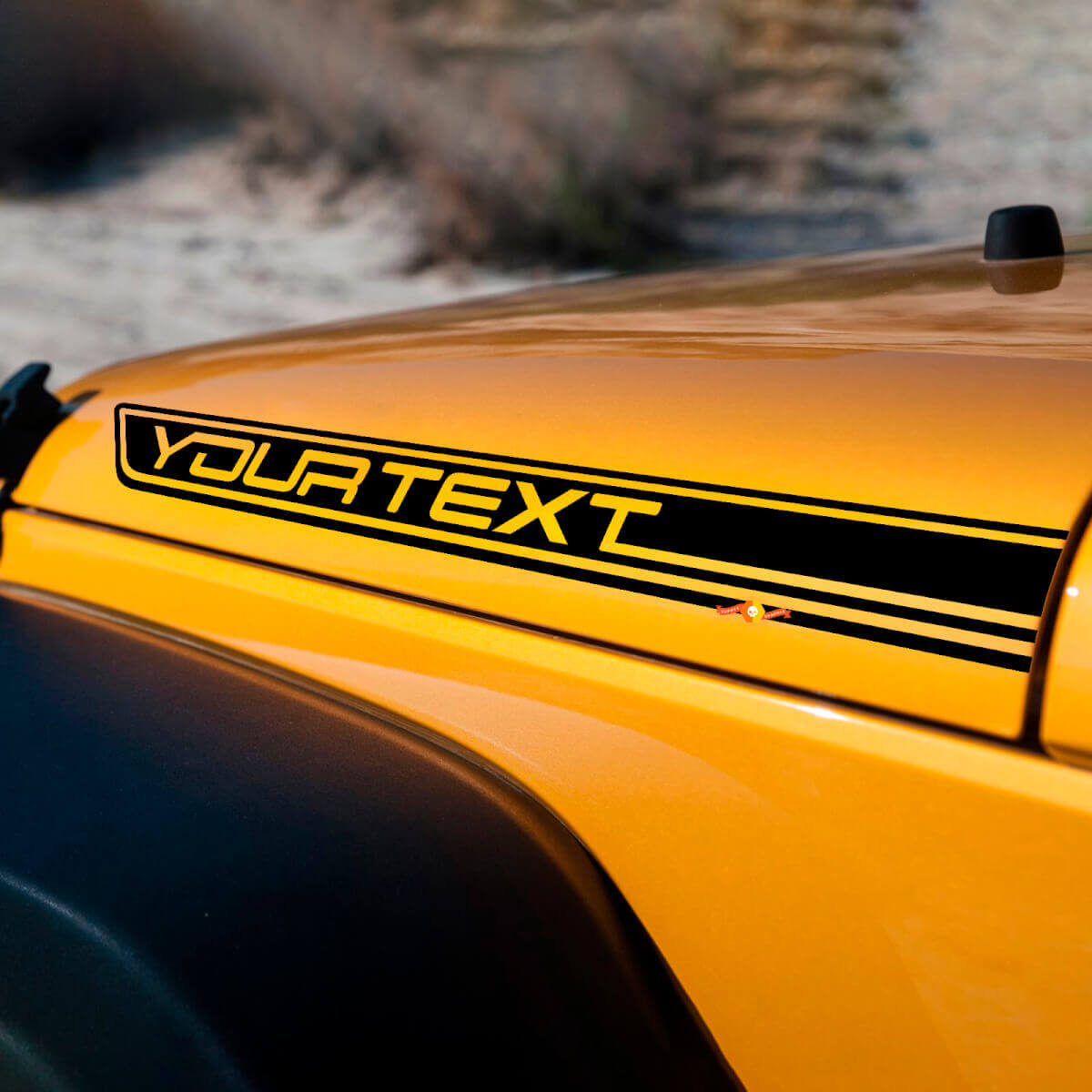 2 Calcomanías de vinilo con texto personalizado para Jeep Wrangler CJ TJ YK JK XJ JL