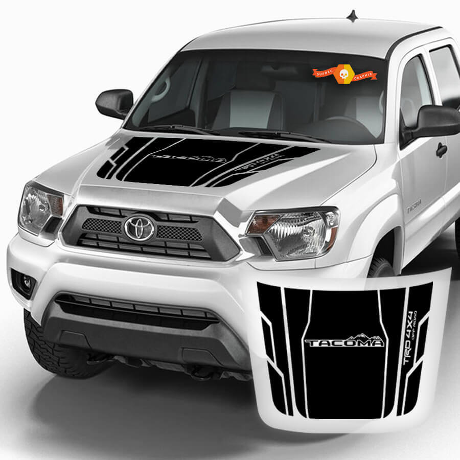Calcomanía de vinilo para capó de montaña TRD 4x4 Off Road para Toyota Tacoma