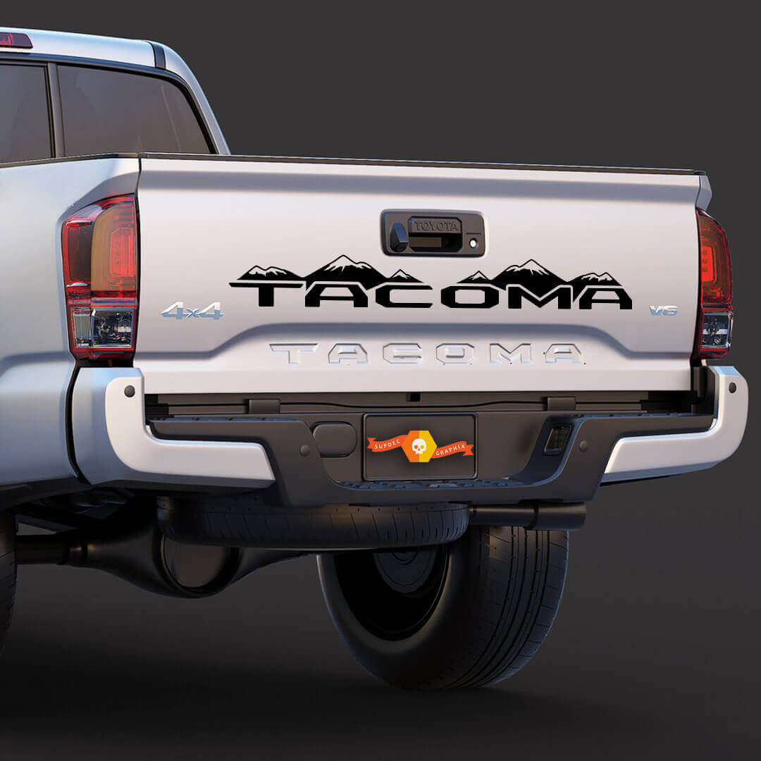 Letra de Marca Vinilo Adhesivo para Portón Trasero Estilo Montaña para Toyota Tacoma