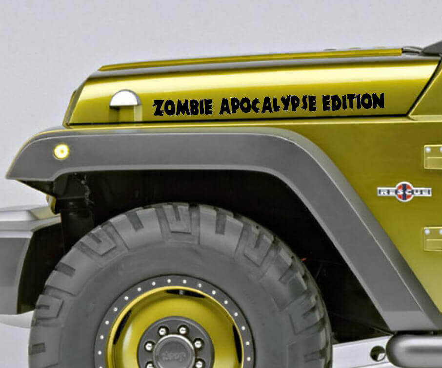 Kit de Vinilo para Capó Lateral Edición Apocalipsis Zombie para Jeep Wrangler