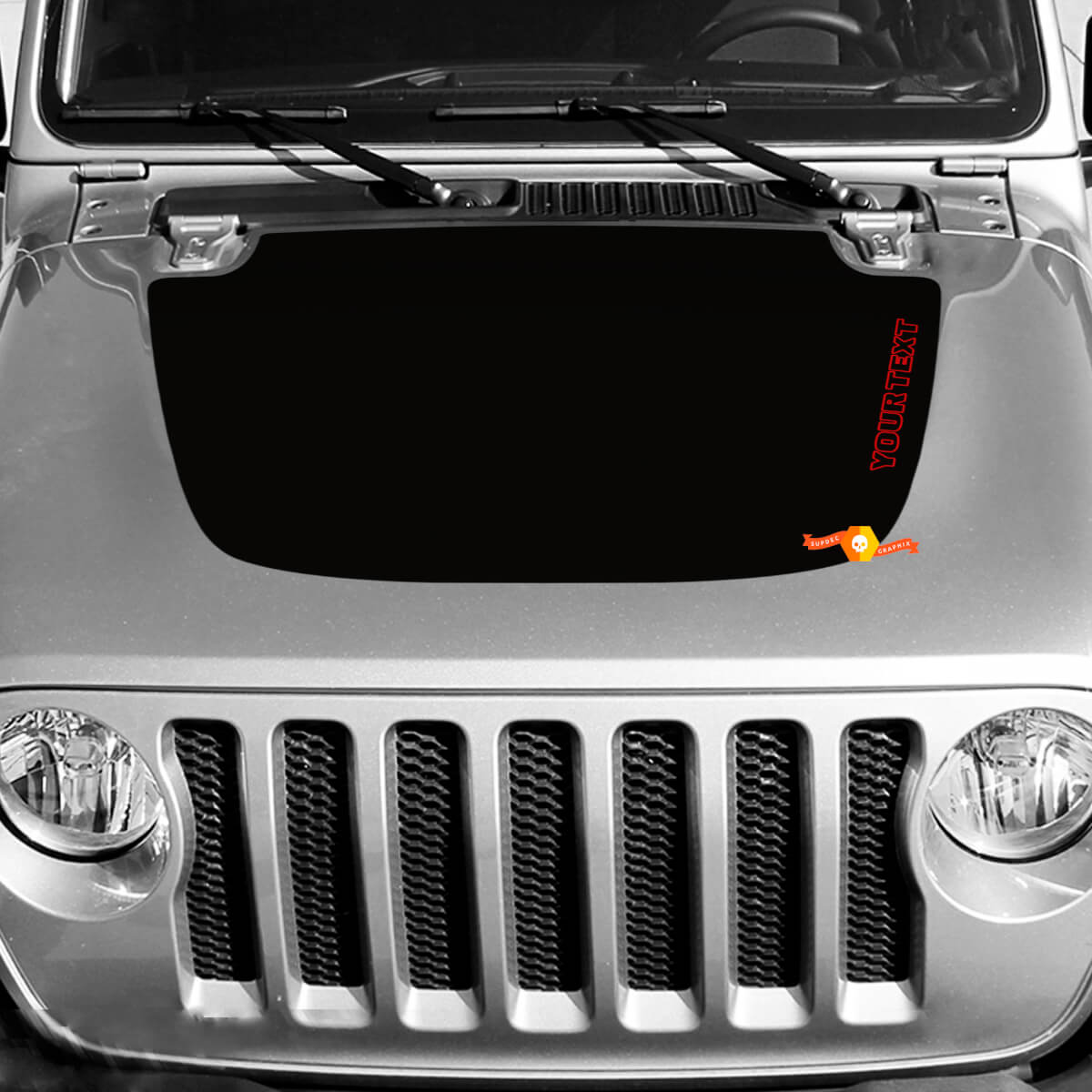 Calcomanía de pegatina Jeep Wrangler y Gladiator Hood, gráfico fácil
