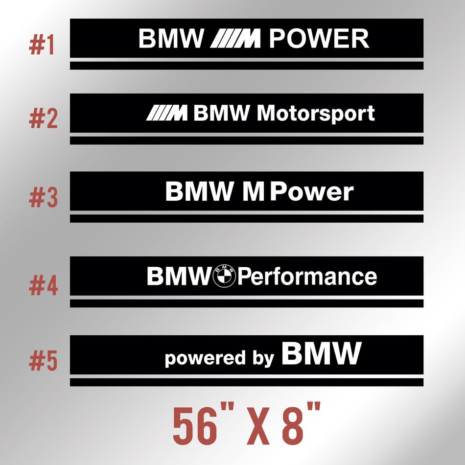 Adhesivo de vinilo bicolor BMW Dual Rally Hood Stripe M Power Motorsport Performance
