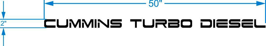 Calcomanía para Ram Truck CUMMINS TURBO DIESEL PARABRISAS Vinilo Adhesivo