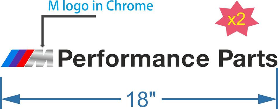 BMW M Performance pegatinas de vinilo para parachoques de coche para M3 M5 M6 e36 e46 todos
