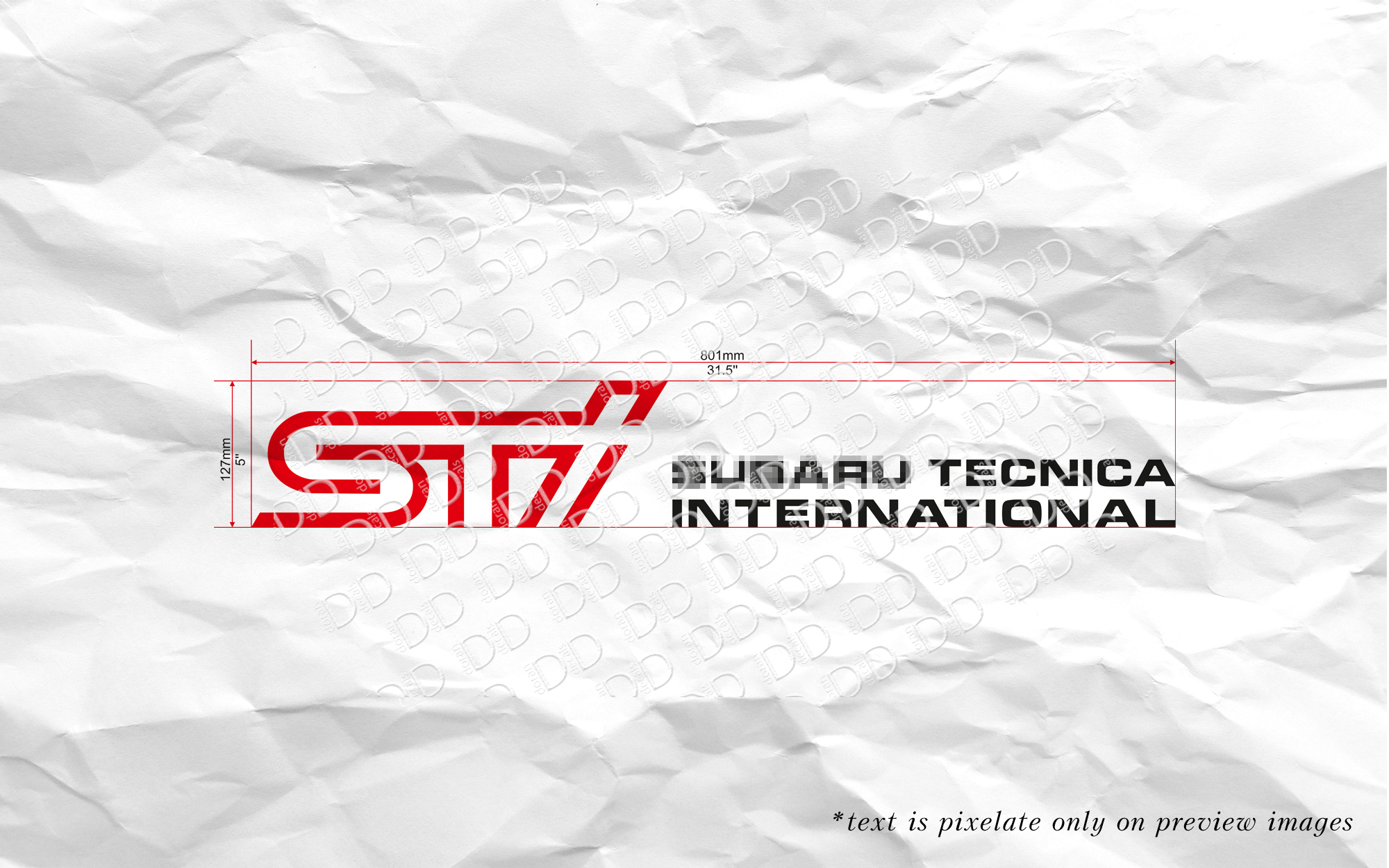 Subaru Tecnica International STI Motorsport Banner Strip Car Windshield Vinyl Sticker Decal Impreza BRZ WRX Legacy