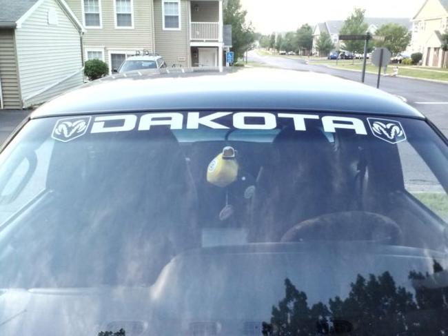 Etiqueta engomada de la etiqueta de la bandera del parabrisas de la ventana para el vinilo de Dodge Dakota Ram