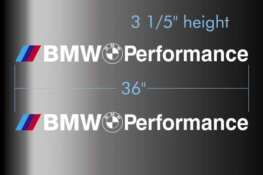 Calcomanías adhesivas de vinilo con el logotipo de BMW Performance para M3 M5 M6 e36 se adaptan a todos los modelos
