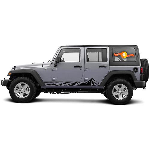 Kit de vinilos laterales estilo montaña para Jeep Wrangler