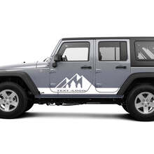 Vinilos laterales personalizados de montañas para Jeep Wrangler_2