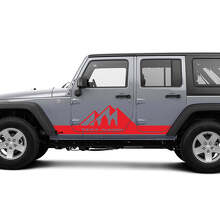 Vinilos laterales personalizados de montañas para Jeep Wrangler_3