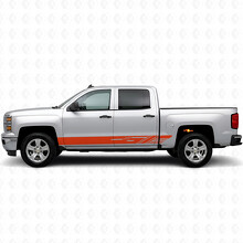 Franjas de vinilo diagonales para la puerta y el panel lateral para Chevrolet Silverado 1500 K2XX 2014-2019_4