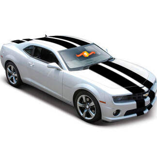 2010 - 2020 Chevy Camaro Tapered Double Rally Racing Stripes Calcomanía 2012 2011 SS V6 1
