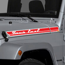 Kit de vinilos de franjas laterales personalizadas para capó para Jeep Wrangler_2