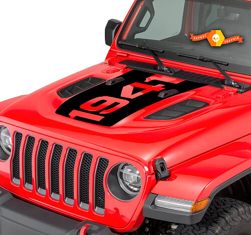 Vinilo adhesivo capó Blackout 1941 para Jeep Wrangler JL/JT Rubicon