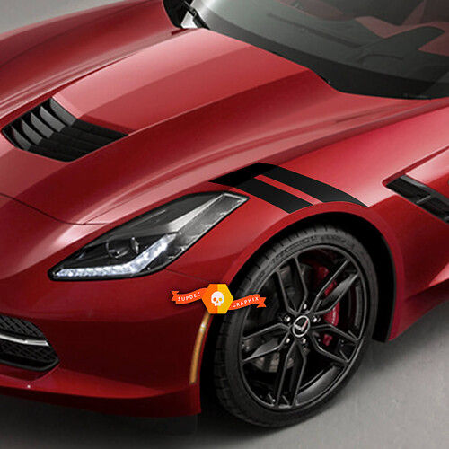 Chevrolet Corvette C7 sider Side Stripes Sport Racing Pegatinas dobles Calcomanías
