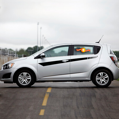 2012 2013 2014 2015 2016 2017 Chevy Sonic puerta lateral estroboscópica rayas pegatinas calcomanías Hatchback
