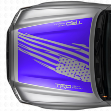 Calcomanía de vinilo para capó con bandera de EE. UU. desgastada estilo TRD para Toyota Tacoma 2016-21_2