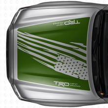 Calcomanía de vinilo para capó con bandera de EE. UU. desgastada estilo TRD para Toyota Tacoma 2016-21_3
