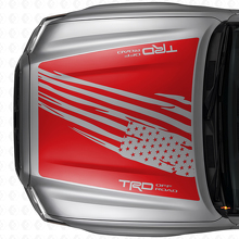 Calcomanía de vinilo para capó con bandera de EE. UU. desgastada estilo TRD para Toyota Tacoma 2016-21_4