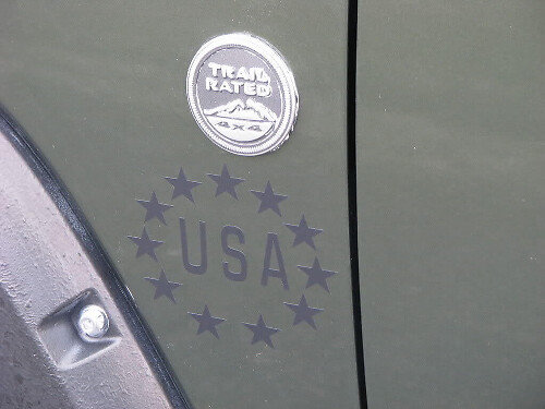Calcomanía de vinilo con logo de estrellas de EE. UU. para Jeep