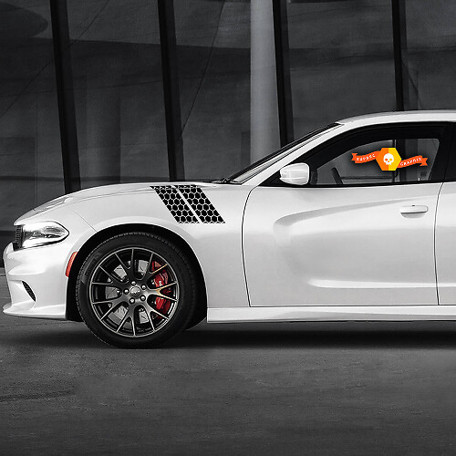 Tiras personalizadas tipo panal Scatpack para guardabarros de Dodge Charger